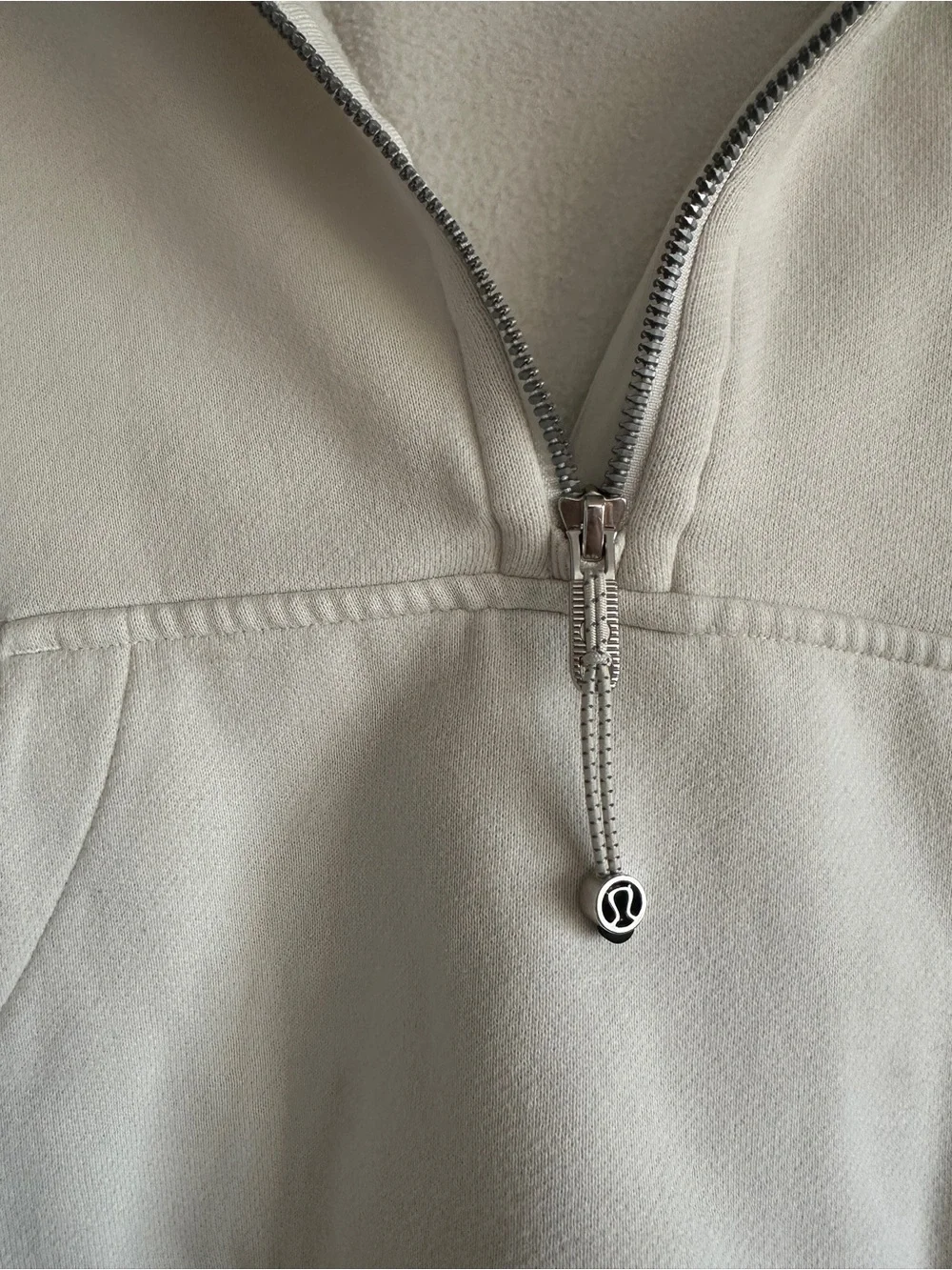 lululemon athletica Scuba Cream Cropped Half-Zip Hoodie